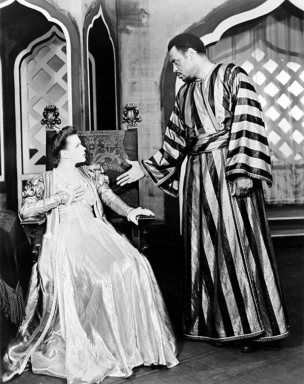 Hagen with Paul Robeson in the 1943 Theatre Guild production of Othello
