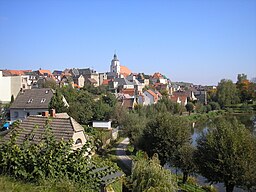 Die Altstadt von Ronneburg (Thüringen).