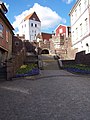 Monks stairs with Heliga Kors kyrka in the background