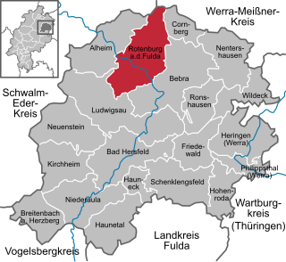 Poziția localității Rotenburg an der Fulda