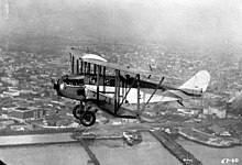 Standard J, modified with an enclosed cabin by T. Claude Ryan, in flight over San Diego Ryan Standard.jpg