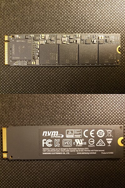 File:SSD Samsung 960 PRO 512GB - front and back - 2018-05-27.jpg