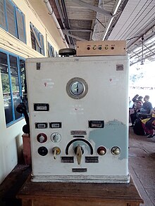 Discarded manual signal system at Suratkal railway station SURATKAL SL.jpg
