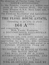 Sale notice for Flore House 1924 Sale notice Flore House 1924.jpg