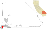 San Bernardino County California Incorporated and Unincorporated areas Ontario Highlighted.svg