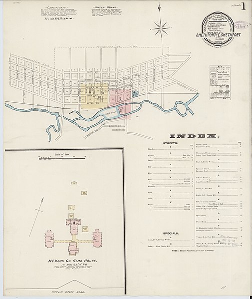 File:Sanborn Fire Insurance Map from Smethport, McKean County, Pennsylvania. LOC sanborn07974 001-1.jpg