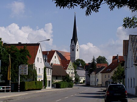 Schwabmünchen - MIndelheimer Str, Pfarrkirche v SW.JPG