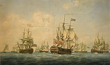 Ganges was one of the ships at Spithead in 1797 Ships at Spithead 1797.jpg