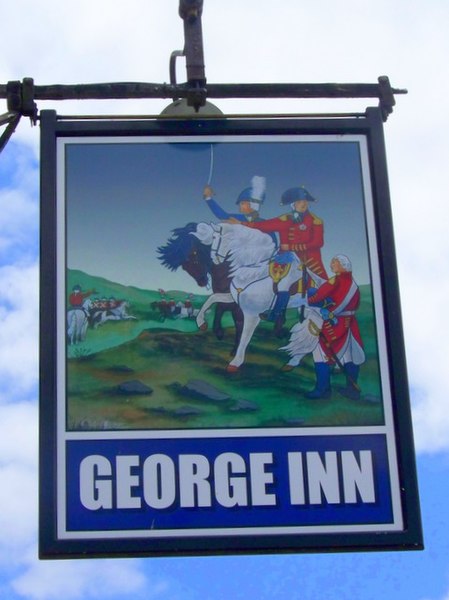 File:Sign for the George Inn, Chideock - geograph.org.uk - 1395761.jpg