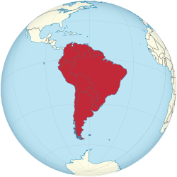 South America on the globe (red).svg