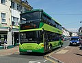 Bus 1110,a double deck Scania Omnicity.