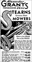 Stearns lawn mower - Alexander Grant & Son - 1936 Stearns-mower 1936-0506.jpg