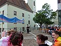 Thumbnail for File:Steyr 2023-07-01 Steyr Pride 01 - Michaelerplatz - Bild 07.jpg