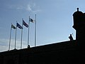 The official flag raising ceremony at Stirling Castle for the opening of the 5th IRF World Congress.