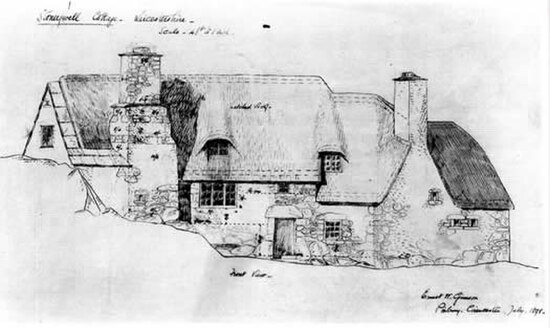 Drawing of Stoneywell by Ernest Gimson, July 1898.