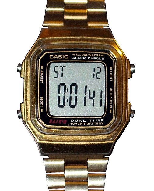 A gold stopwatch