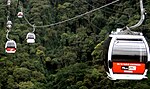 View of the El Ávila Cable Car starting from Caracas to Hotel Humboldt station