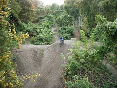 Trialkjøring på Teufelsberg.