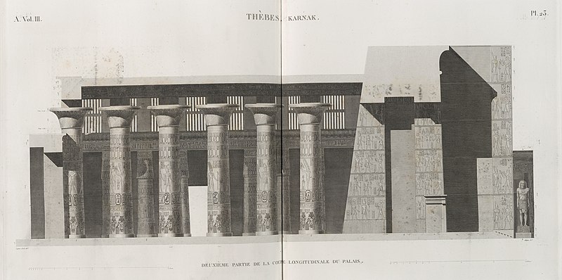 File:Thèbes. Karnak. 1-3. Deuxième partie de la coupe longitudinale du palais (NYPL b14212718-1268046).jpg