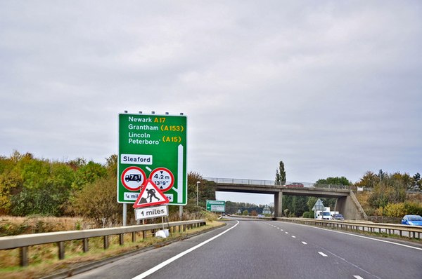 Kirkby la Thorpe end of the Sleaford bypass