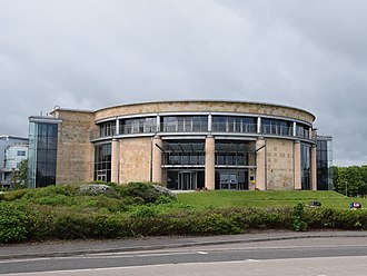 The Gateway building, built in 2000 as an International Golf Club and now used by the university's School of Management The Gateway, St Andrews geograph-6299409-by-Bill-Harrison.jpg