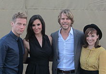 Part of the cast in 2012 (from left): Barrett Foa, Daniela Ruah, Eric Christian Olsen and Renée Felice Smith