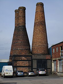 Bottle kilns traditionally used for calcining flint The name of the company on the site is now James Kent Limited. The three calcining ovens - formerly used for preparing flint for the ceramic industry are often known as 'salt, pepper and vinegar' by local people.jpg