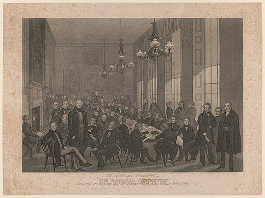 The national convention, meeting on Monday 4 February 1839, at the British Coffee House