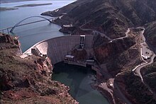 Aerial view of the dam