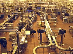 L'usine de fabrication de fromages du comté de Tillamook, États-Unis.