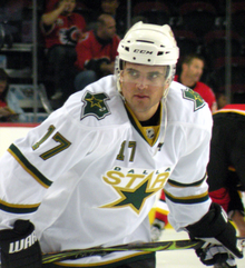 Toby Petersen con los Dallas Stars