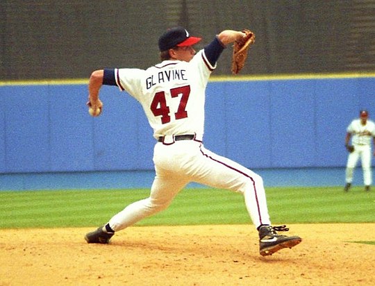 Glavine with the Atlanta Braves in 1993.