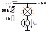 File:Transistor as amplifier.svg