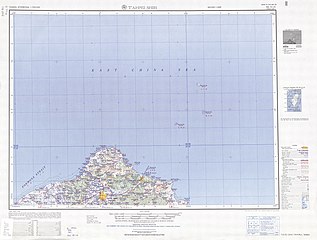 Map including Huaping Islet (labeled as Hua-pʻing Hsü (Kahei-sho) 花瓶嶼) (AMS, 1950)