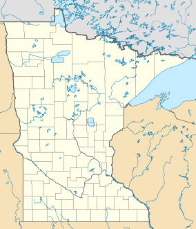 Map showing the location of Iron Springs Bog SNA
