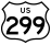 Amerikaanse Route 299-markering