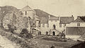 Utstein kloster i Mosterøy, Rogaland. Kirken sett fra sørøst. Før restaureringen i 1868. Foto: ukjent/Riksantikvaren