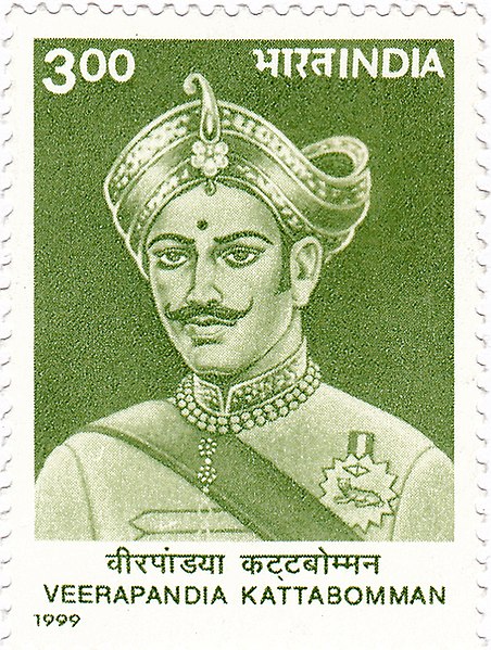 File:Veerapandiya Kattabomman 1999 stamp of India.jpg