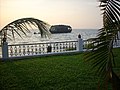 Una vista del llac des d'un complex turístic a Kumarakom