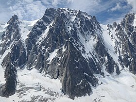 Utsikt over nord- og nordøstbakken til Droites