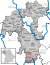 Lage der Verwaltungsgemeinschaft Röttingen im Landkreis Würzburg