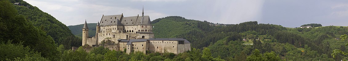 Panorama from the castle of Vianden in Luxemburg