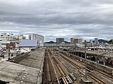 向洋駅跨線橋上から西側の風景（2022年9月）