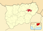 Расположение муниципалитета Вильянуэва-дель-Арсобиспо на карте провинции