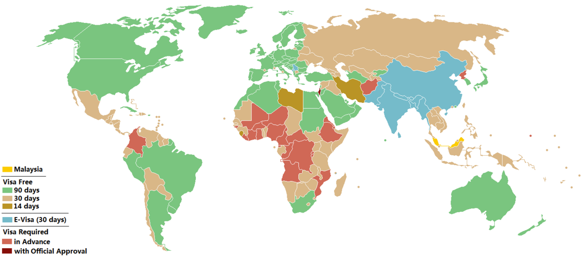 Visa policy of Malaysia.png