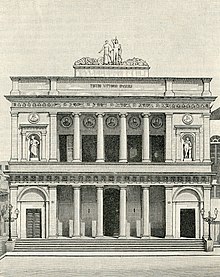 Xilografia del 1892 del teatro comunale Vittorio Emanuele