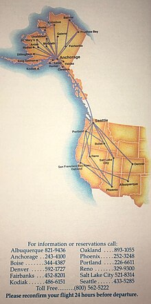 Wien Air Alaska Route Map at the height of their expansion, March 1984 WC Route Map March 1984.jpg