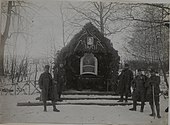 Польова каплиця в таборі 3-го батальйону на північний схід від с. Олександрівка (Рівненська область), 1916.