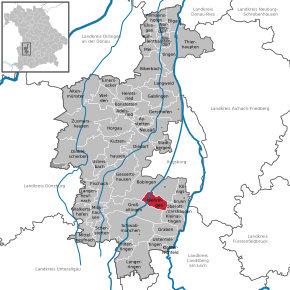 Poziția localității Wehringen