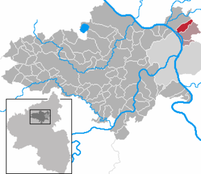 Poziția Weitersburg pe harta districtului Mayen-Koblenz